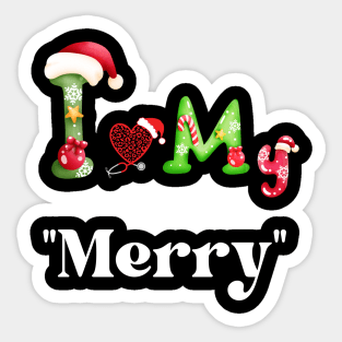 Xmas with "Merry" Sticker